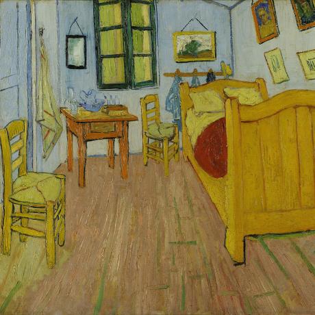 Kunstnere replikerer Vincent Van Goghs soverom i en leilighet i Chicago og viser det på Airbnb