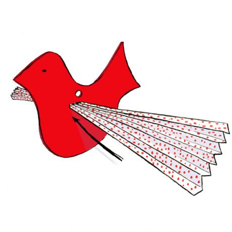 Kako narediti okraske za ptice iz papirja