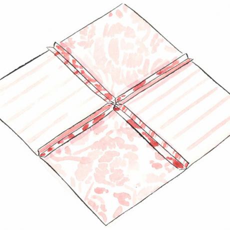 Passaggio 2: unire i due pezzi di tessuto cuciti insieme per formare un quadrato. Michael A Hill