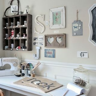 Белый домашний офис в винтажном стиле | Украшение домашнего офиса | Идеальный дом | Housetohome.co.uk