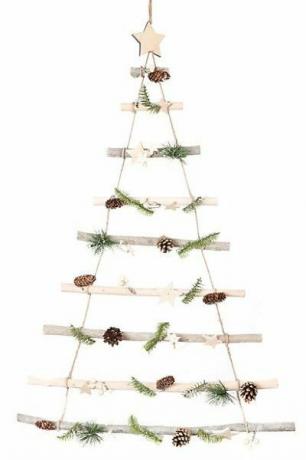 Dibor ノルディックパイン クリスマスデコレーション ハンギングツリーラダー