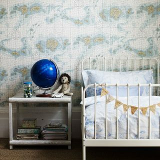 Barnsovrum med kart tapeter | Barns sovrum dekorera | Hem och trädgårdar | Housetohome.co.uk