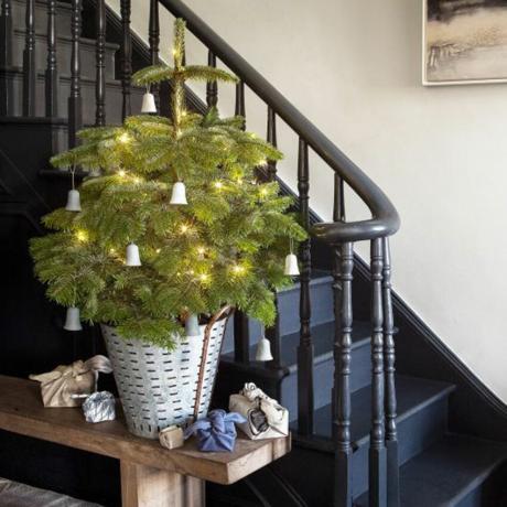 Kortárs rusztikus folyosói karácsonyfa
