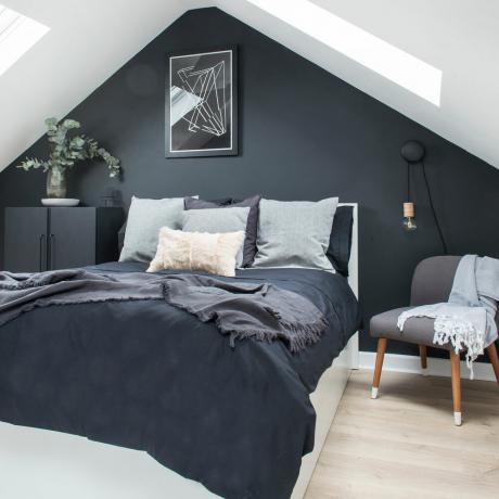 Vindsalsidéer - maximism en vindkonvertering med ett sovrum på loftet