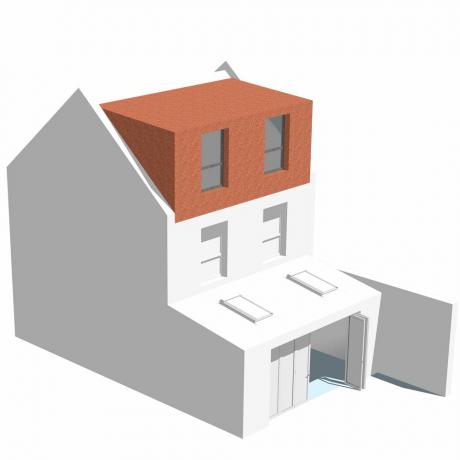 Dormer loft átalakítási építész terve