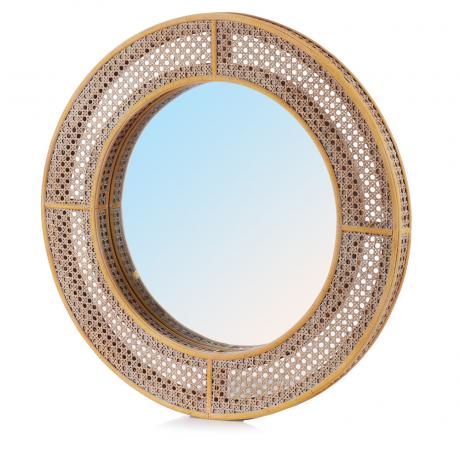 „Bundleberry“ sukūrė Amanda Holden apvalus rotango sieninis veidrodis