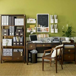 Přírodní zelená domácí kancelář | Domácí kancelář | Nápady na design | Obrázek | Housetohome