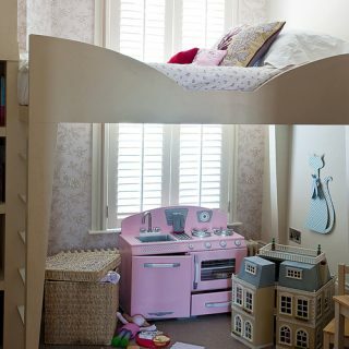 Sypialnia dziecięca z łóżkiem kabinowym | Pokój dziecięcy | Łóżko kabinowe | Obraz | Domdodomu