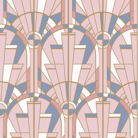 Ružová tapeta v štýle Art Deco Bobbi Beck