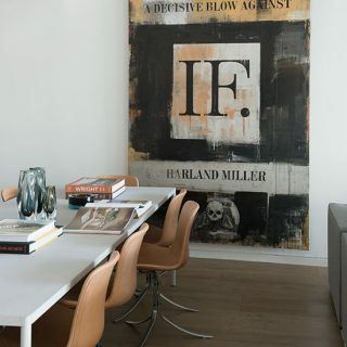 Sufragerie albă cu opere de artă contemporane | Decorarea sufrageriei | Livingetc | Housetohome.co.uk