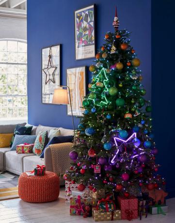 Kleurrijke kerstboom