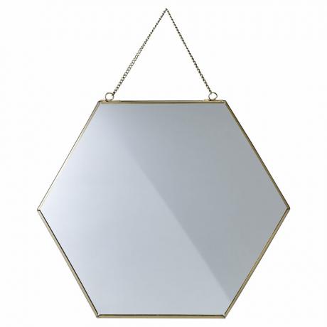tesco-fox-&-ivy-Gold-edge-hexagonal-spiegel