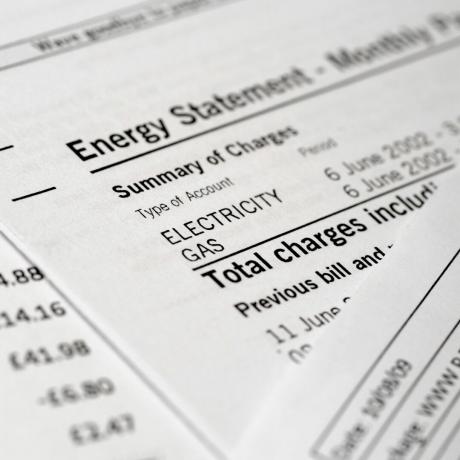 papirni račun za energijo