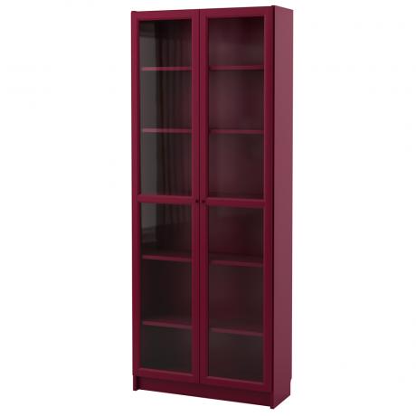 A icônica estante IKEA Billy recebe uma renovação sazonal de vermelho rubi