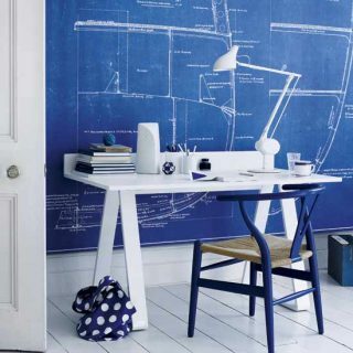 Кућна канцеларија са подебљаним зидом | Кућне канцеларије | Идеје за дизајн | Слика | Хоусетохоме