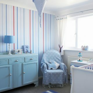 Blå randigt barnrum | Traditionella inredningsidéer | Stil hemma | Housetohome.co.uk