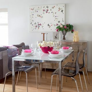 Mūsdienīga balta ēdamistaba | Ēdamistabas dekorēšana | 25 skaistas mājas | Housetohome.co.uk