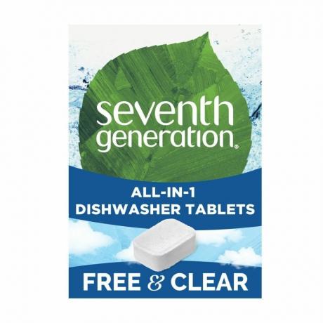 Bezplatné a priehľadné tablety siedmej generácie do umývačky riadu všetko v 1