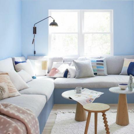 Ideas para salas de estar azules