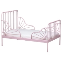 MINNEN Ext lovos rėmas su grotelėmis lovos pagrindu, šviesiai rožinė | 129,00 GBP IKEA