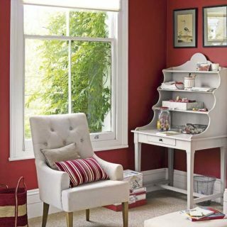 Oficina en casa roja | Oficinas en casa | Ideas de diseño | Imagen | Casa a casa
