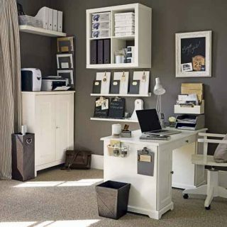 Pruhovaná domáca kancelária | Domáce kancelárie | Obrázok | Housetohome