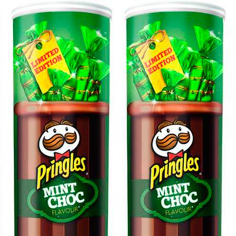 Una vez que explotas... probablemente querrás parar, al menos cuando se trata de la edición limitada de chocolate con menta y sabores de canela de Pringles Pringles