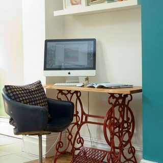 Mājas birojs ar vintage šūšanas galdu | Mājas biroja dekorēšana | Stils mājās | Housetohome.co.uk