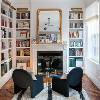 Уютный домашний офис со встроенными книжными шкафами | Украшение домашнего офиса | Livingetc | Housetohome.co.uk