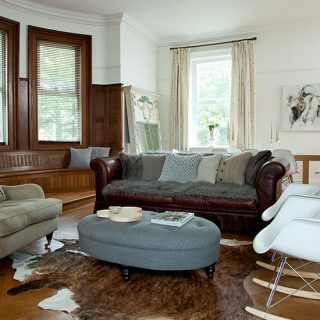 Παραδοσιακό σαλόνι με ξύλινη επένδυση | Διακόσμηση σαλονιού | Ιδανικό σπίτι | housetohome.co.uk