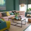 No zaļas krāsas līdz samta dīvāniem