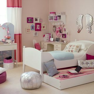 Sypialnia i gabinet | Pomysły na sypialnię dziewczynki | Obraz | Domdodomu