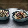 Salada de lentilha, linguiça e erva-doce com molho de mostarda